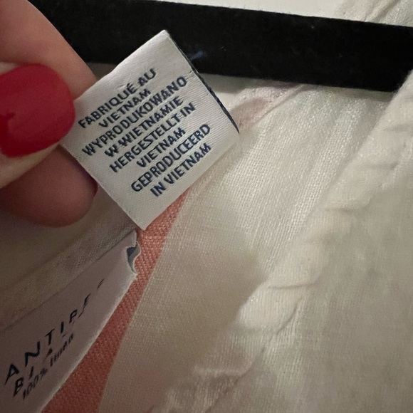 Antibes Blanc 100% linen top size XL - Picture 3 of 9